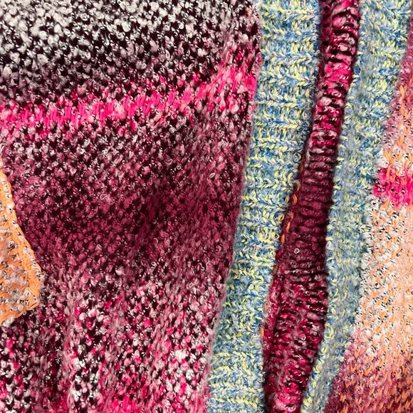 NWT Free People Daydream Oversized Cardigan Pink Blue Cream Striped Size Small - Picture 4 of 15